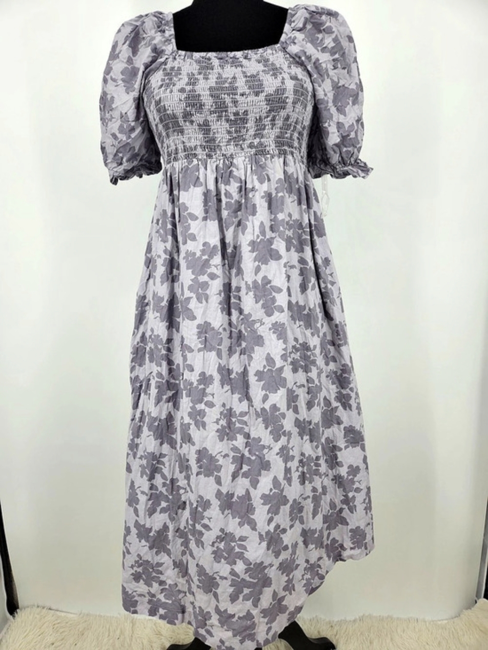 The Niners HATCH Floral Maxi Maternity Dress in Purple & Gray Size Small